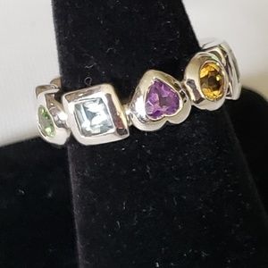 Multi Shape & Gemstone Band